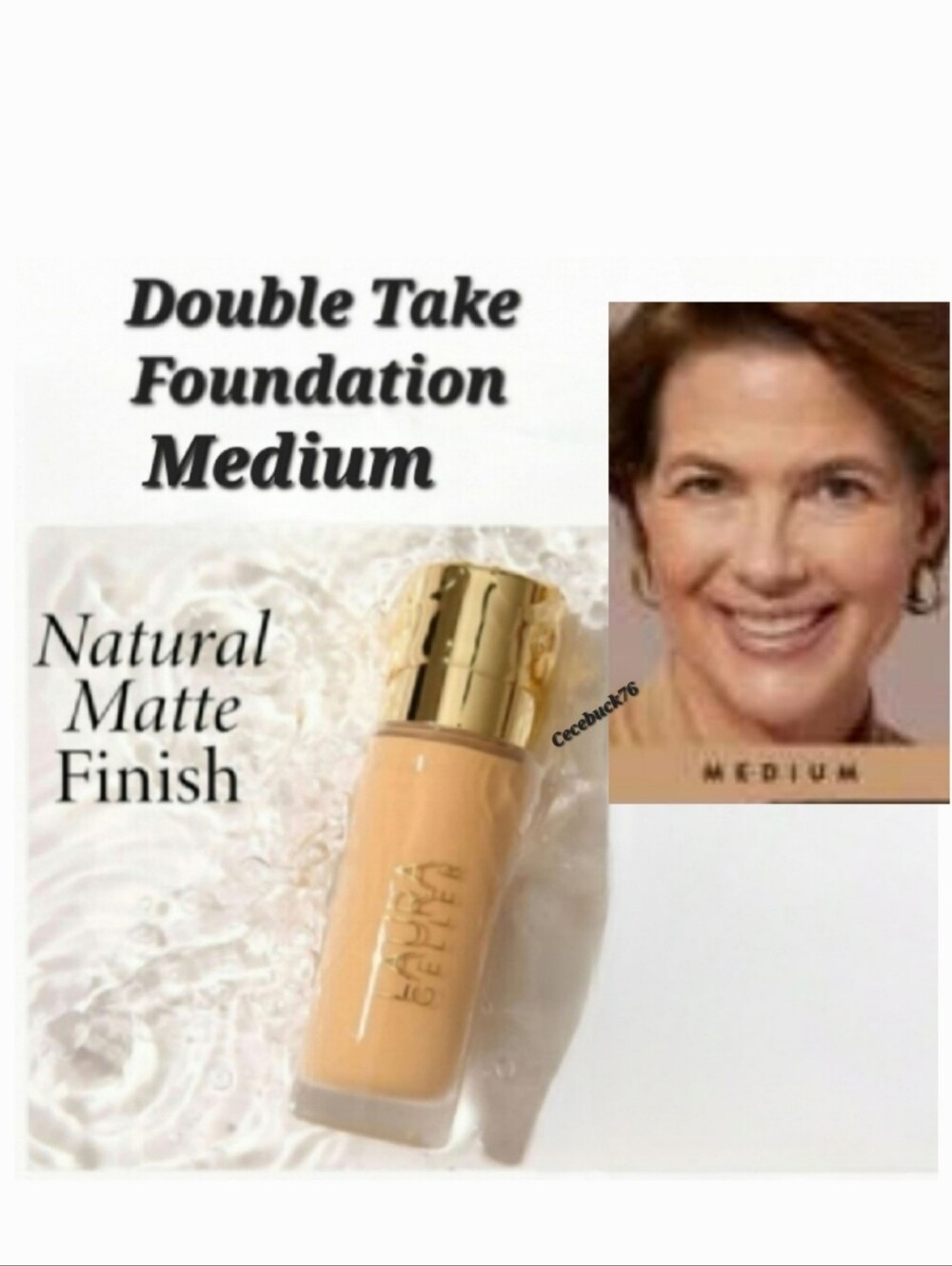 ๐บLaura Geller Medium Double Take Liquid Foundation Matte Foundation